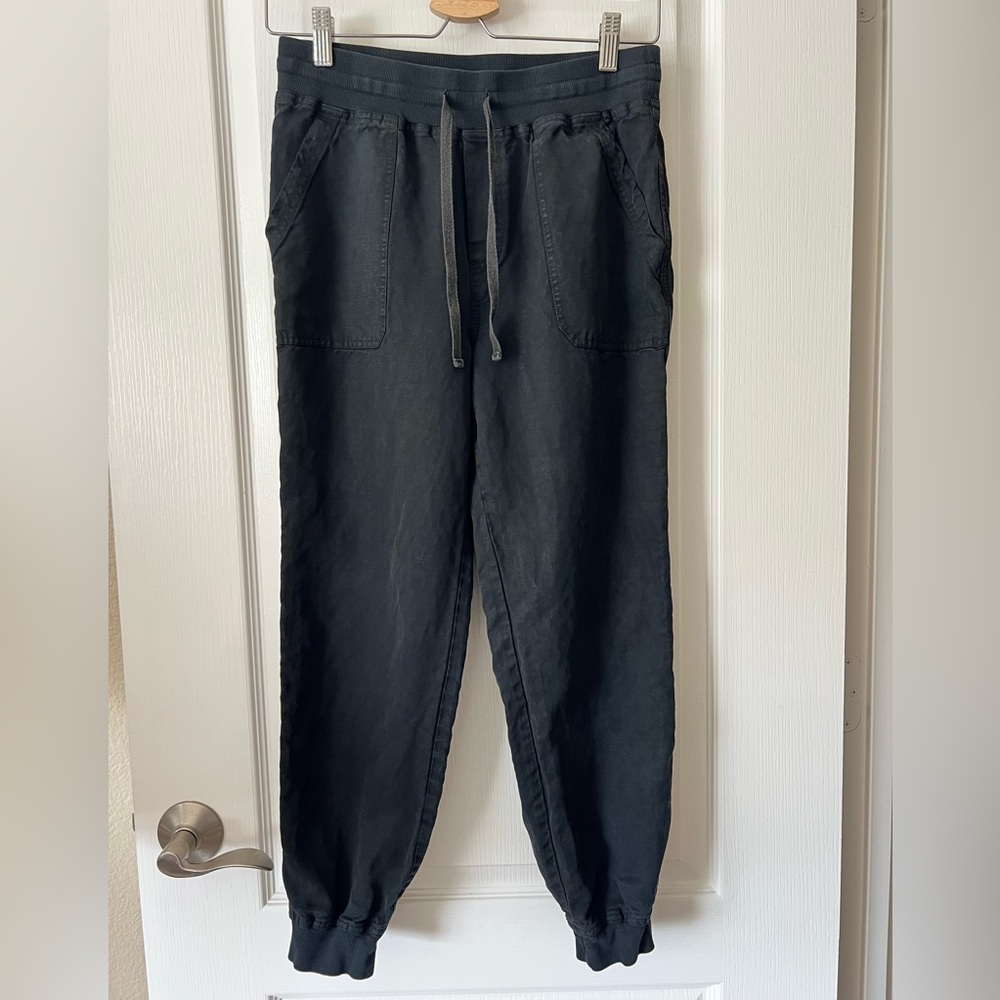 Marine Layer Linen Blend Black Drapey Jogger Women’s Small